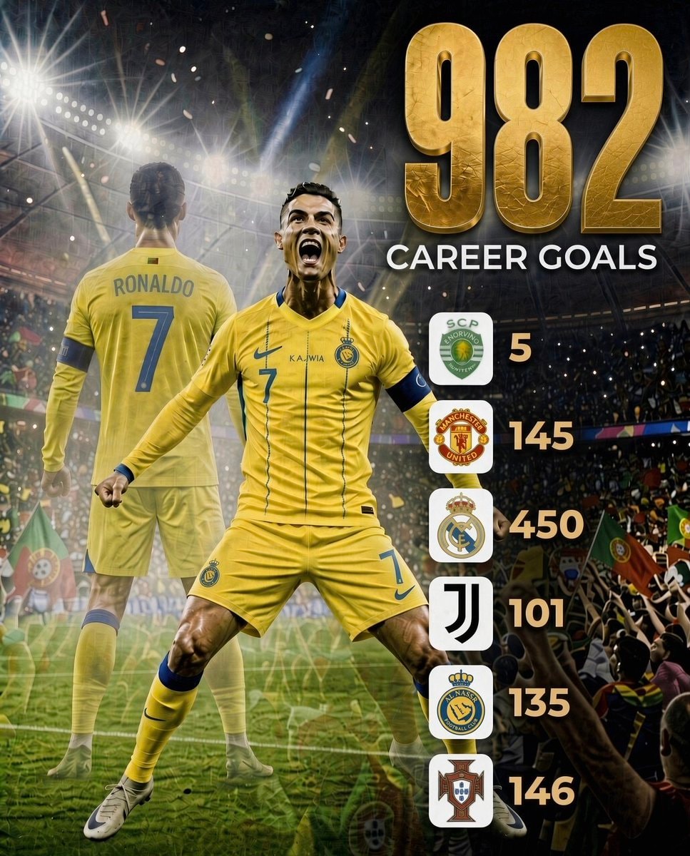 Cristiano Ronaldo Goal History