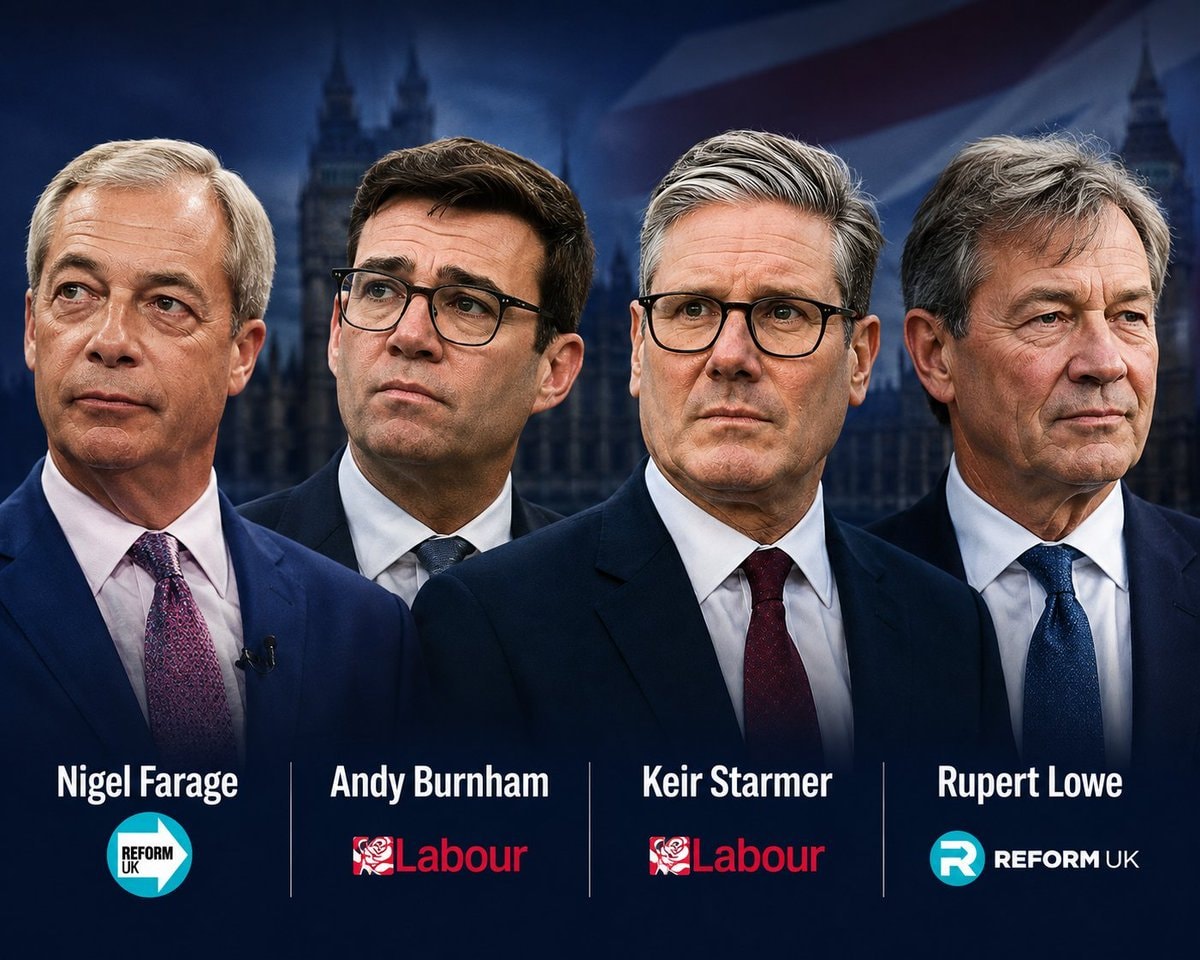 General Election voters Farage Burnham Starmer Lowe