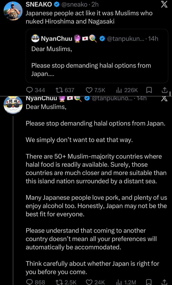 Sneako defends Muslims after @tanpukuno