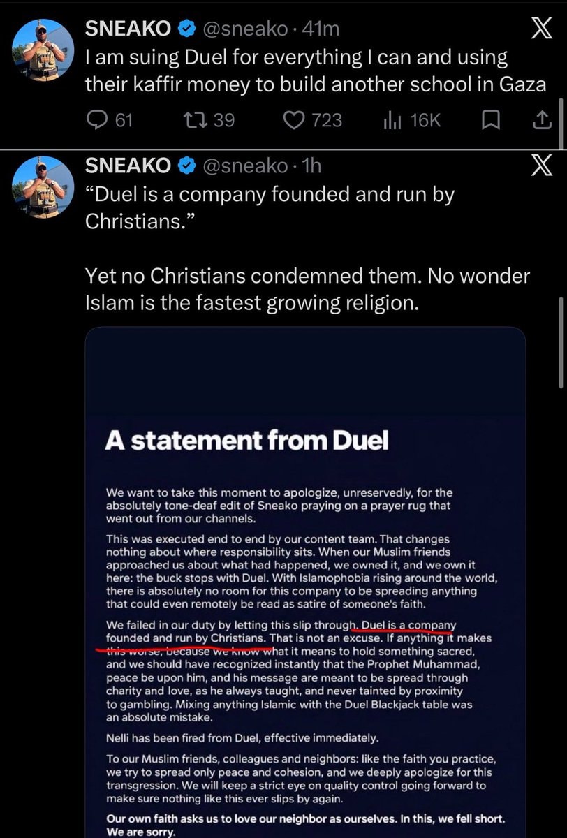 Sneako sues Duel over prayer skit