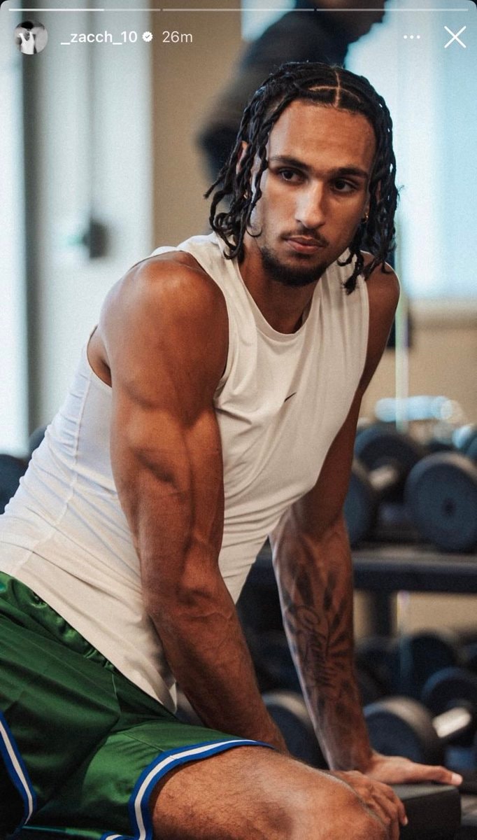 Zaccharie Risacher in the weight room