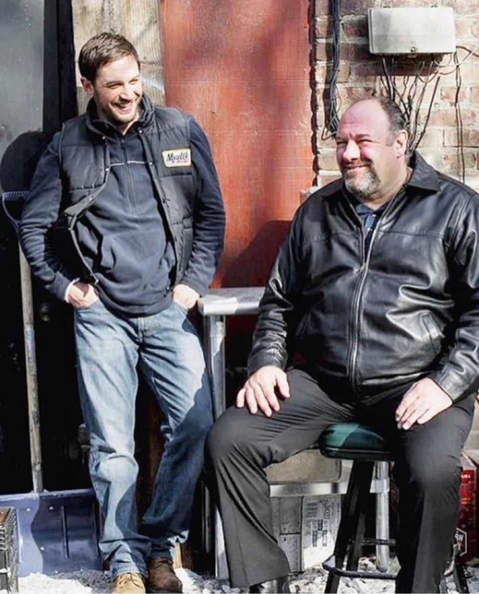 Tom Hardy and James Gandolfini in THE DROP