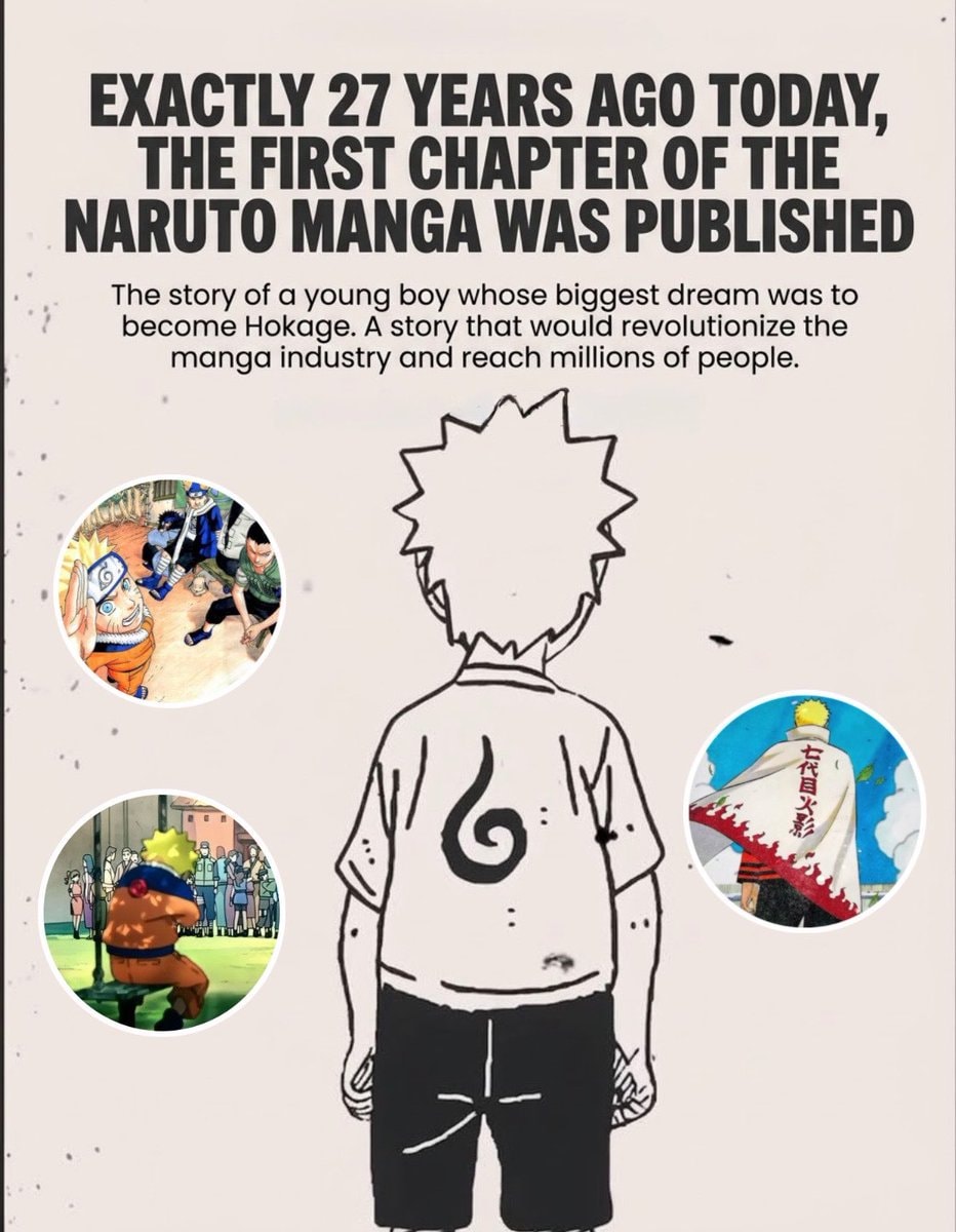 Naruto 27 years Masashi Kishimoto