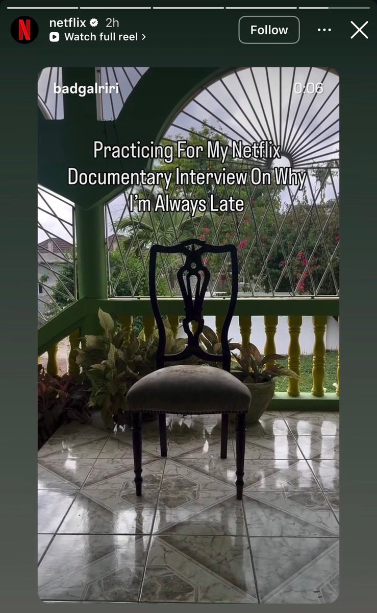 Rihanna Netflix documentary interview practice
