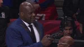 Shaquille O'Neal filming moment