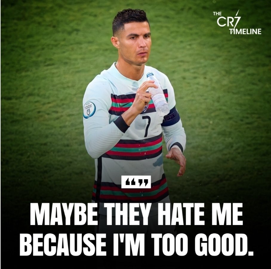 Cristiano Ronaldo with water bottle