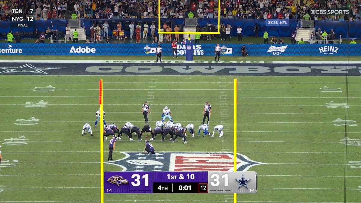 Tyler Loop game winner Ravens Cowboys Rio
