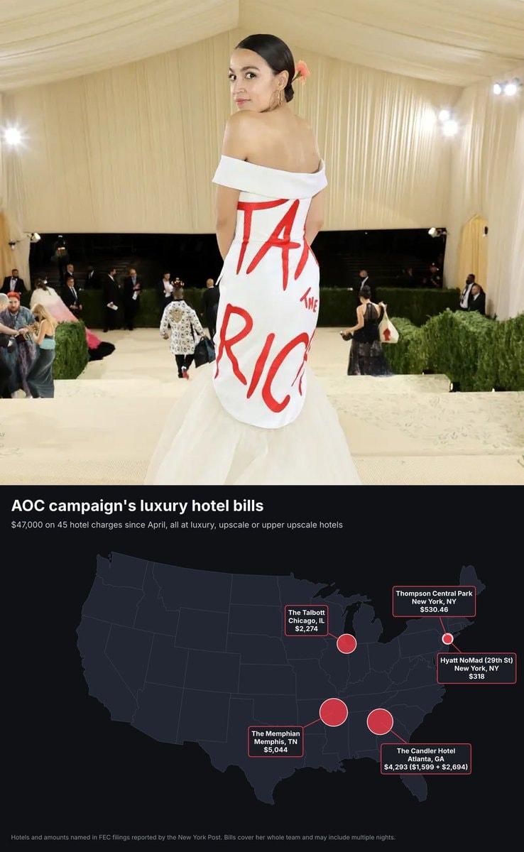AOC campaign luxury hotel bills