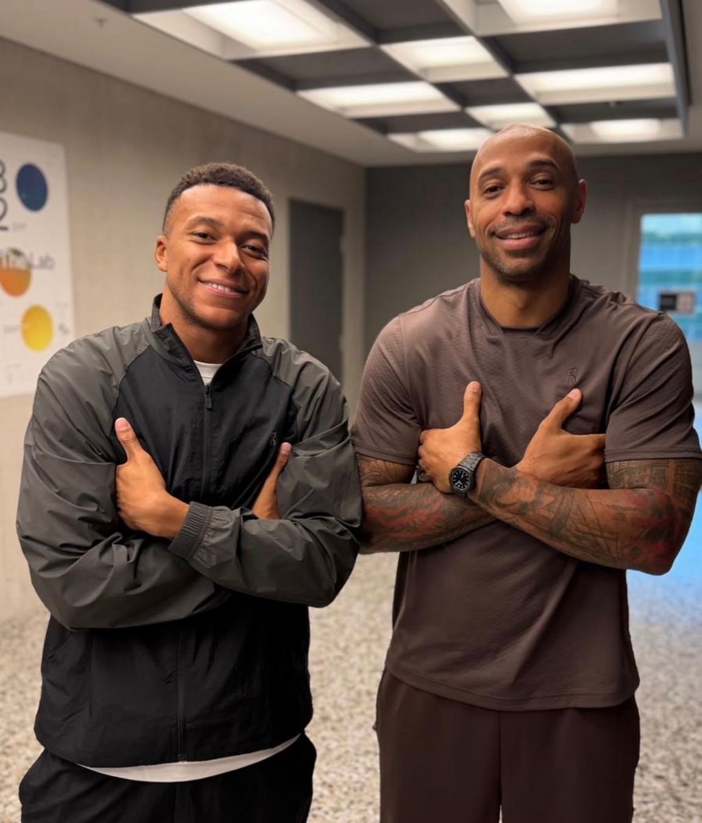 Thierry Henry Director of Football with Kylian Mbappé Thierry Henry Director of Football with Kylian Mbappé