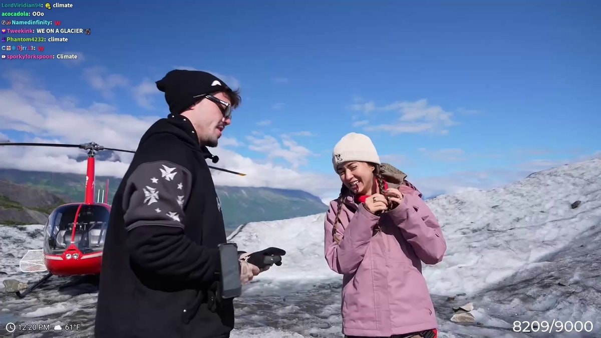 Adapt and Maya Higa Alaska glacier helicopter