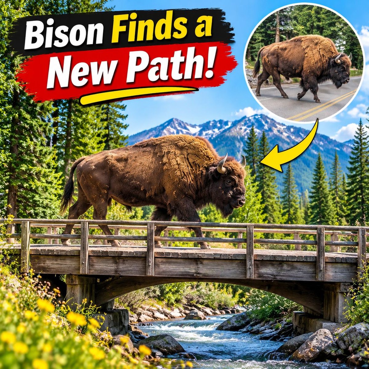 Wildlife bridges giving bison a safer crossing (photo 2 of 3)