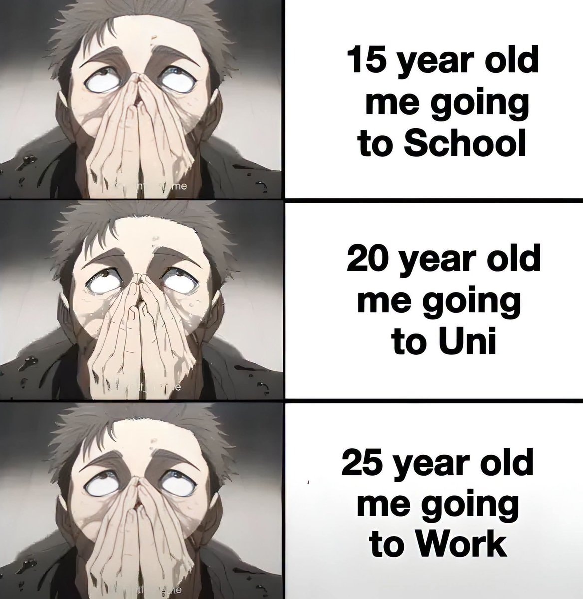 anime life stages meme