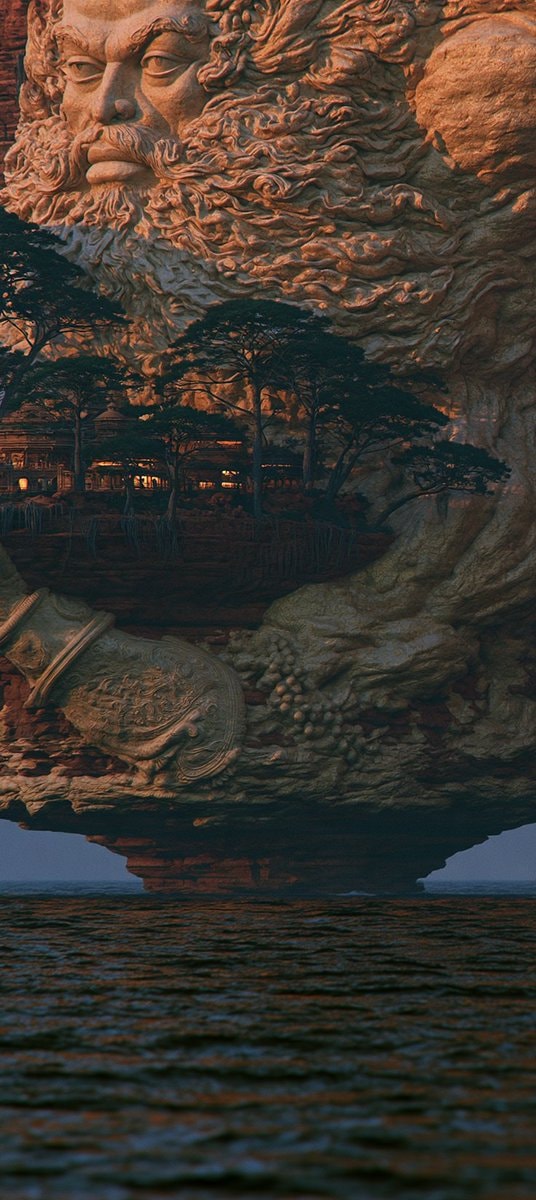 fantasy hand cliff village (photo 2 of 4)