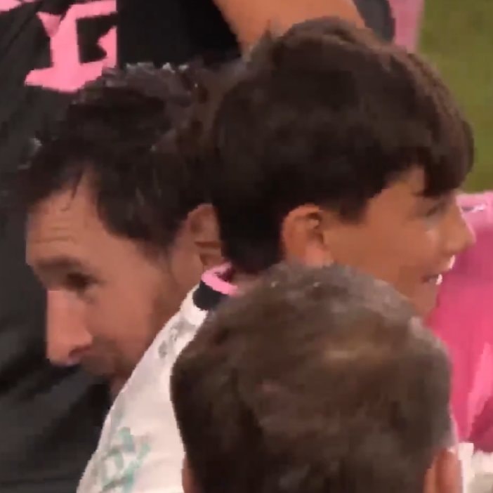 Messi son smells hand after 49th trophy Messi son smells hand after 49th trophy