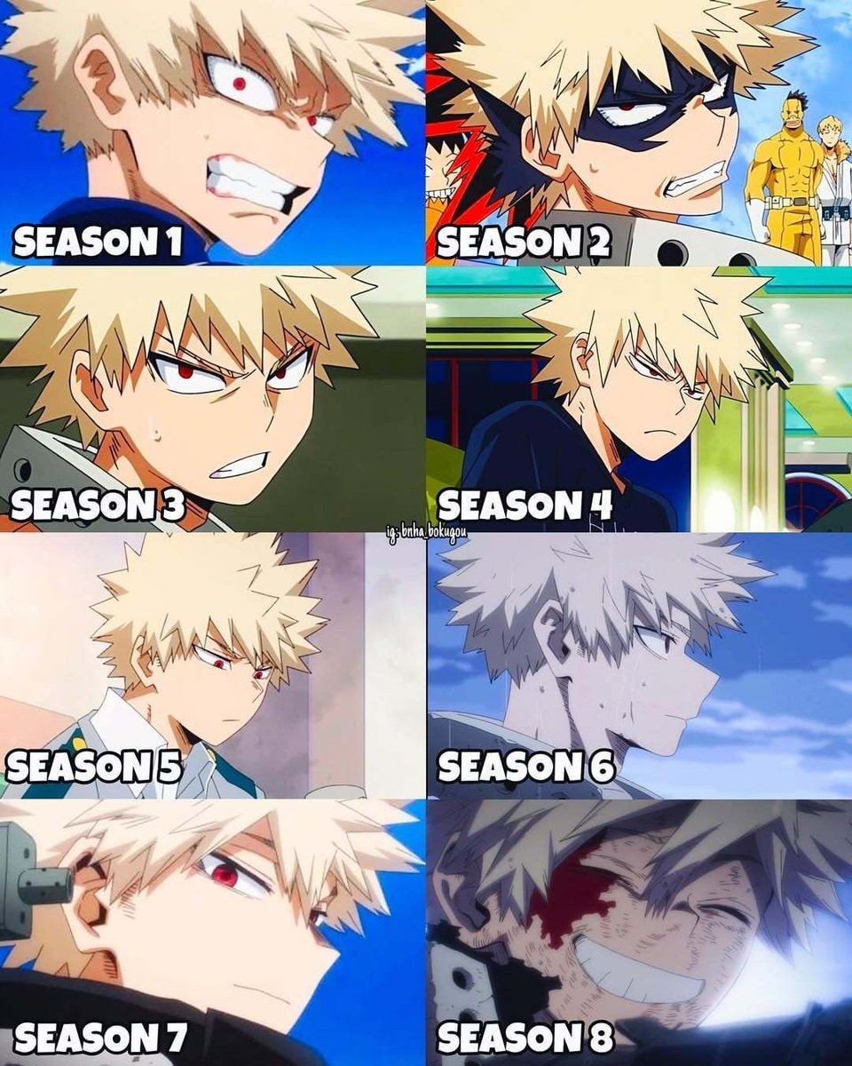 Bakugo My Hero Academia season evolution