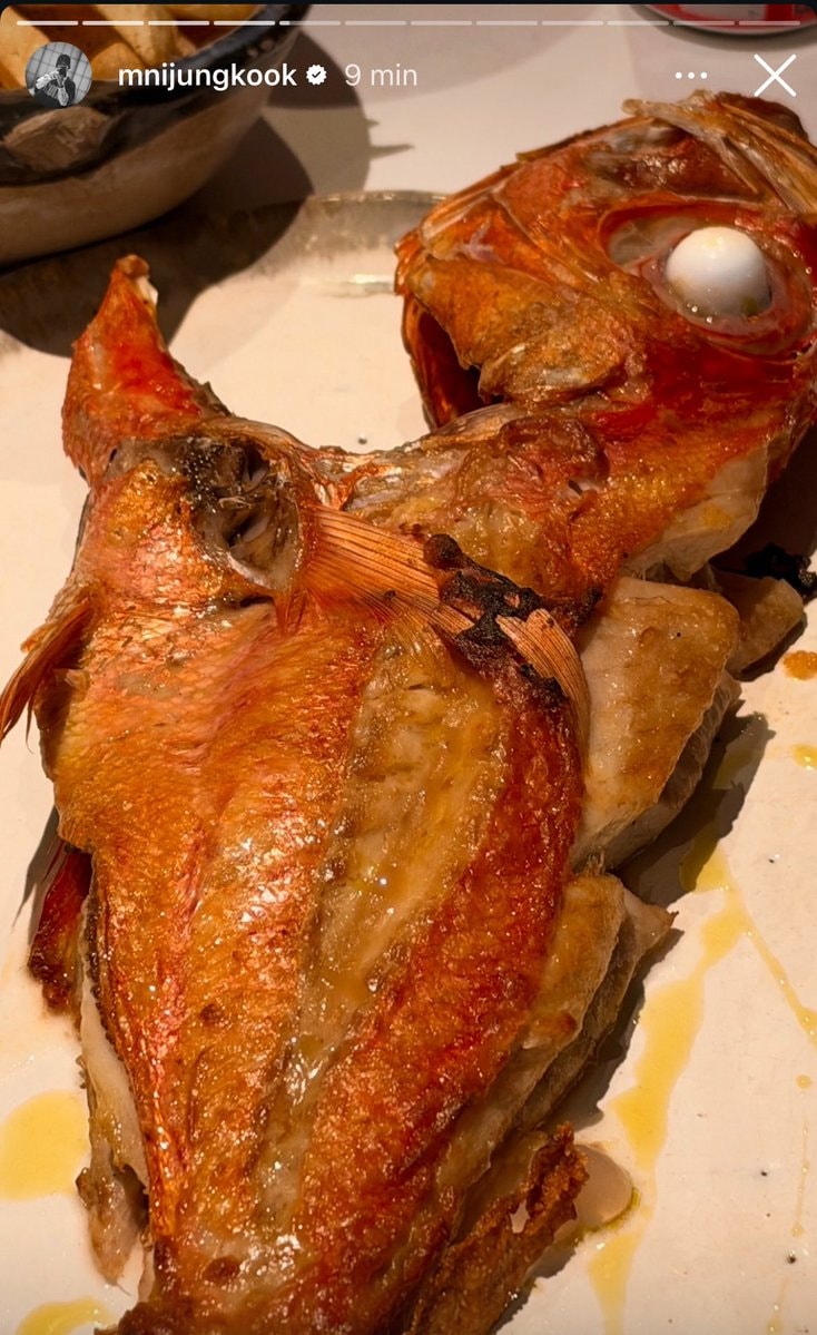 Jungkook roasted fish vhopekook Jungkook roasted fish vhopekook