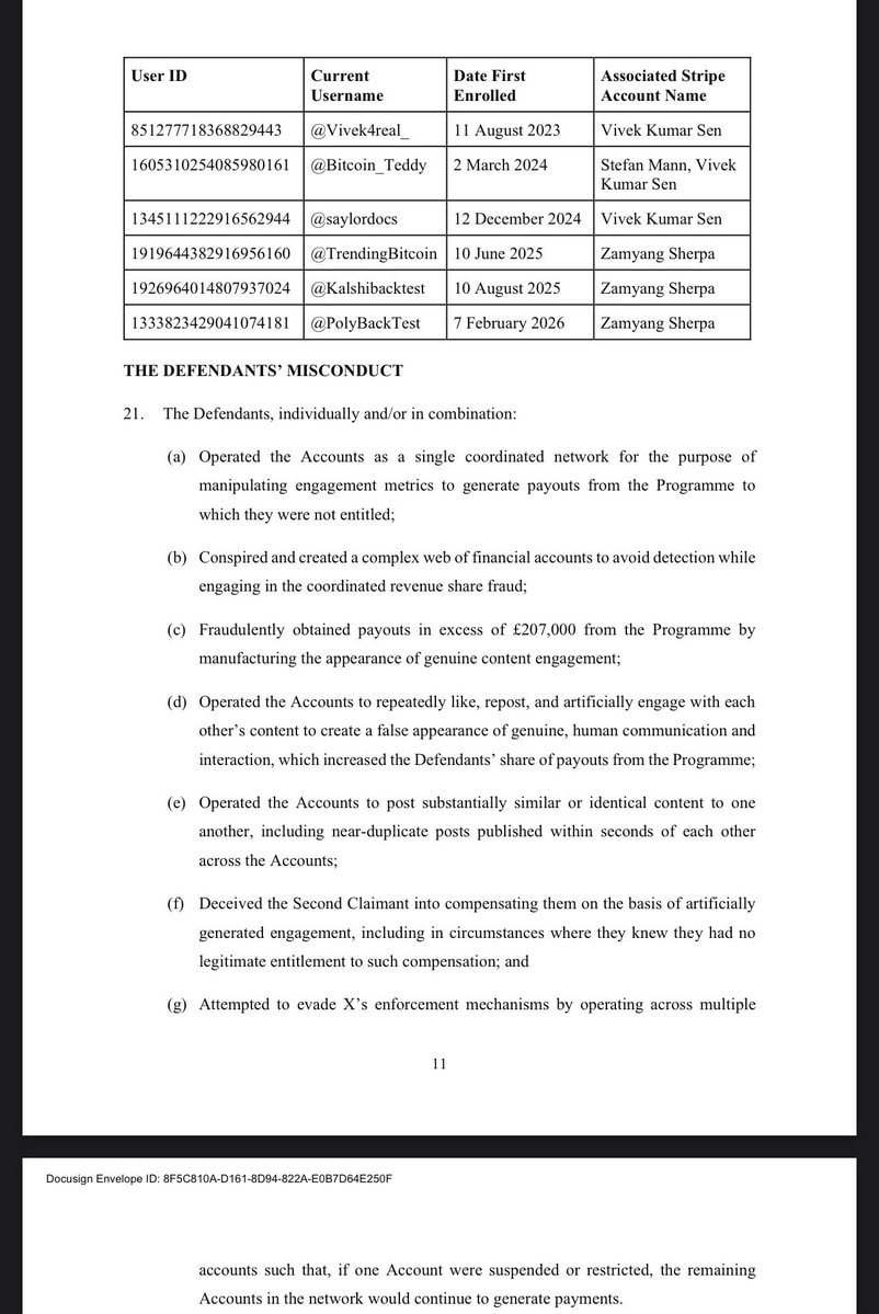 X sues Sen and Sherpa over crypto theft (photo 2 of 4)