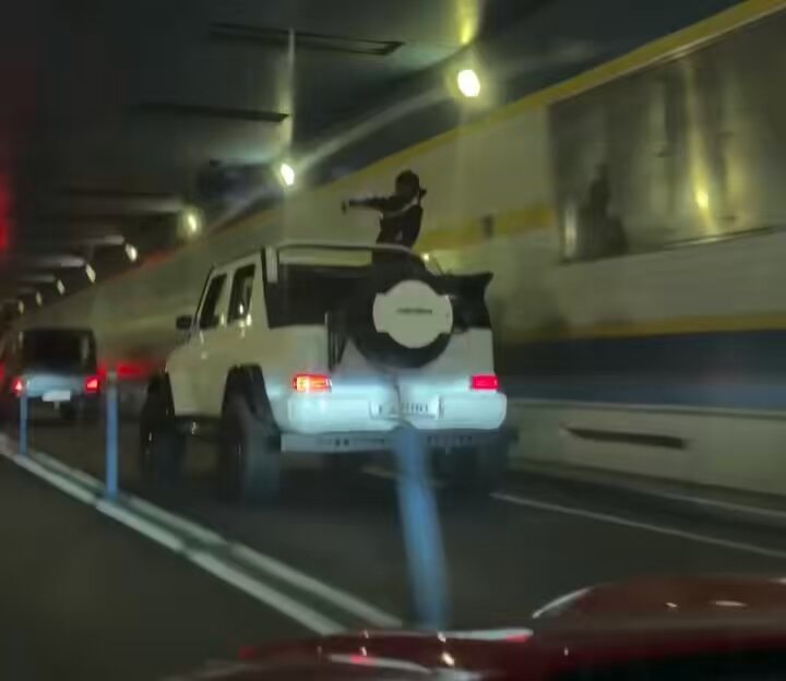 Travis Scott NYC music video shoot