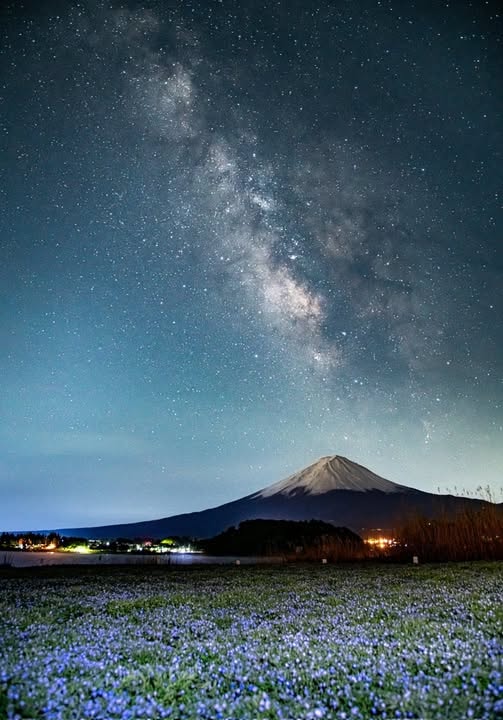 Milky Way over Mount Fuji