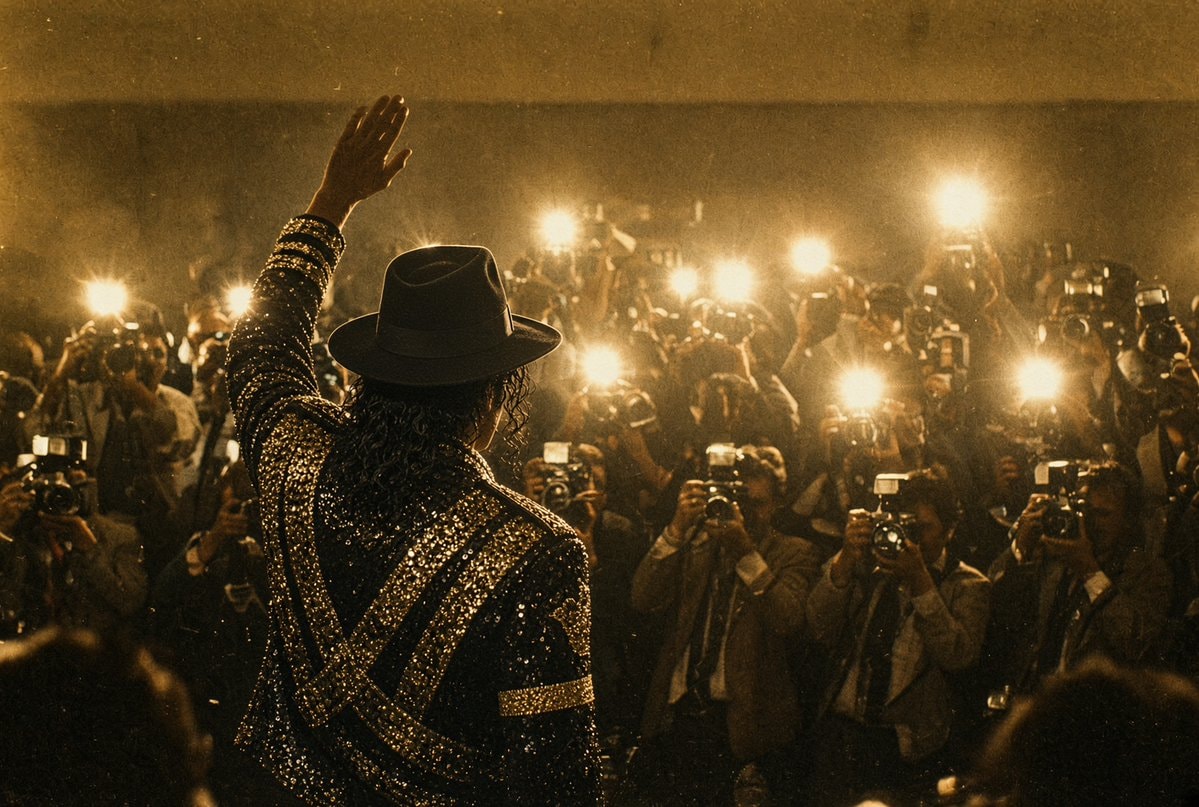 Michael Jackson press conference camera game