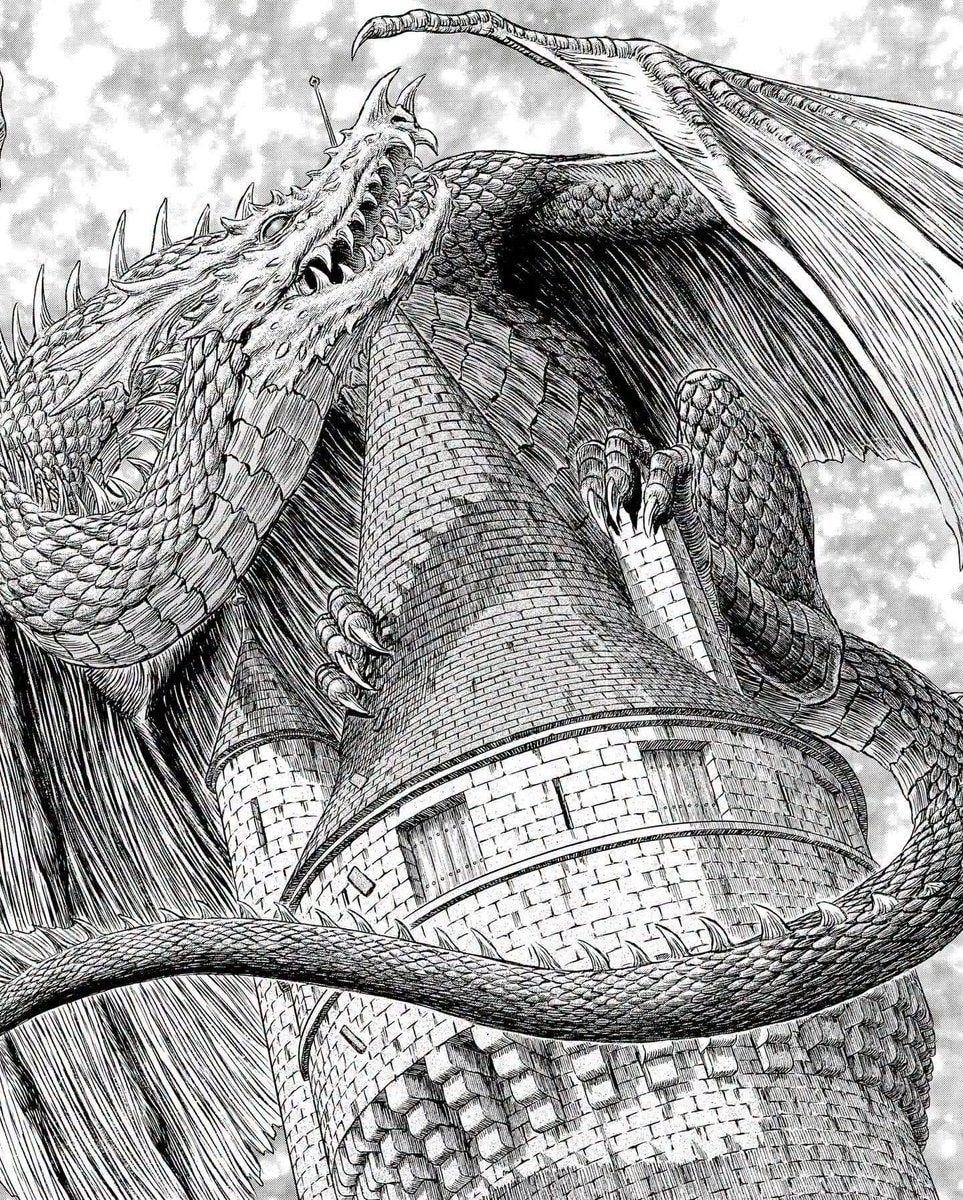 Berserk dragon illustration