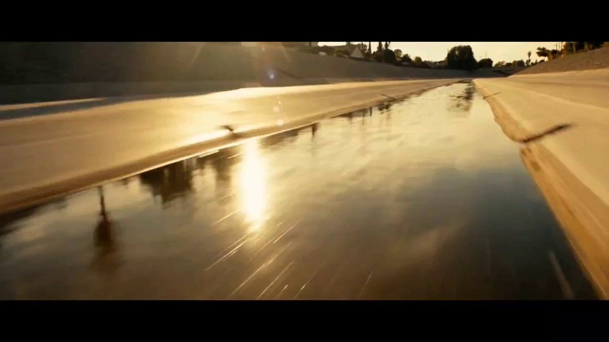 golden light concrete channel moment