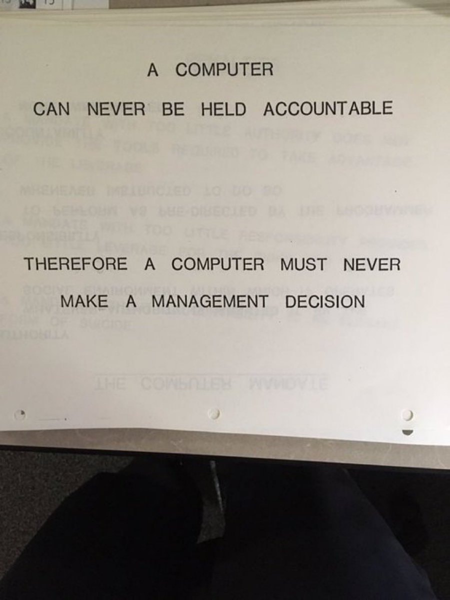 IBM 1979 accountability quote