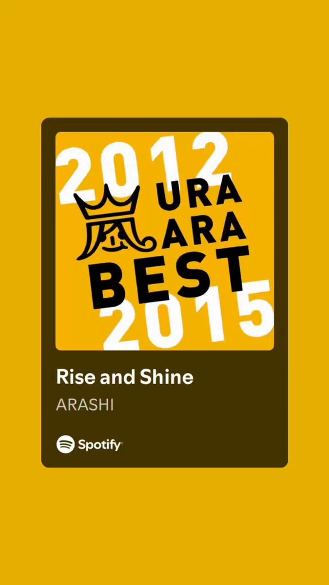 Arashi Rise and Shine Spotify playlist