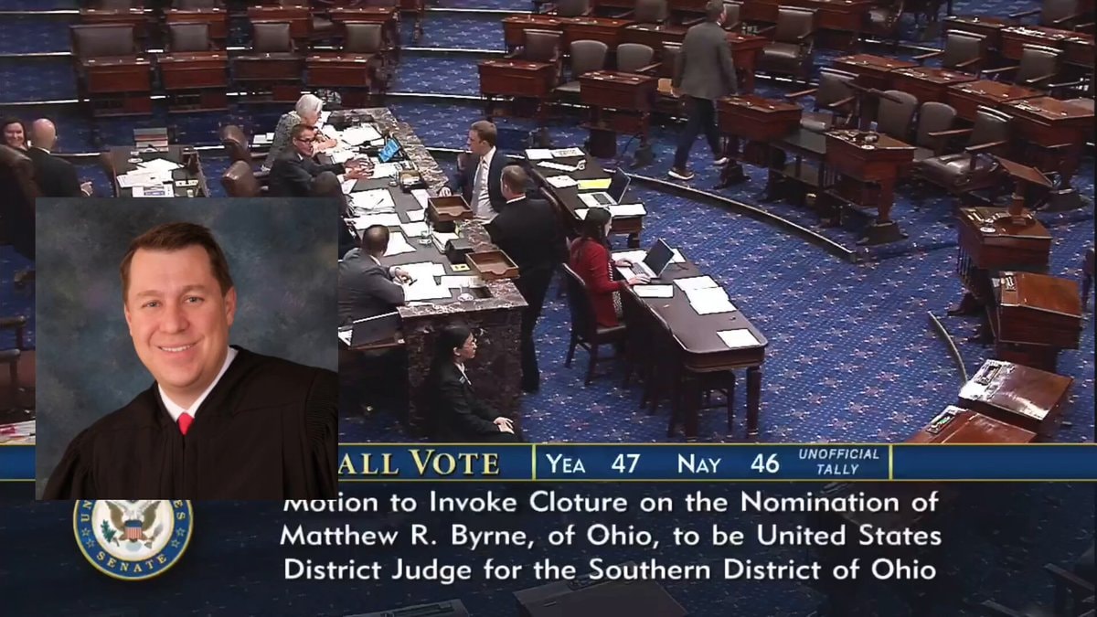 Matthew R. Byrne cloture vote 47-46