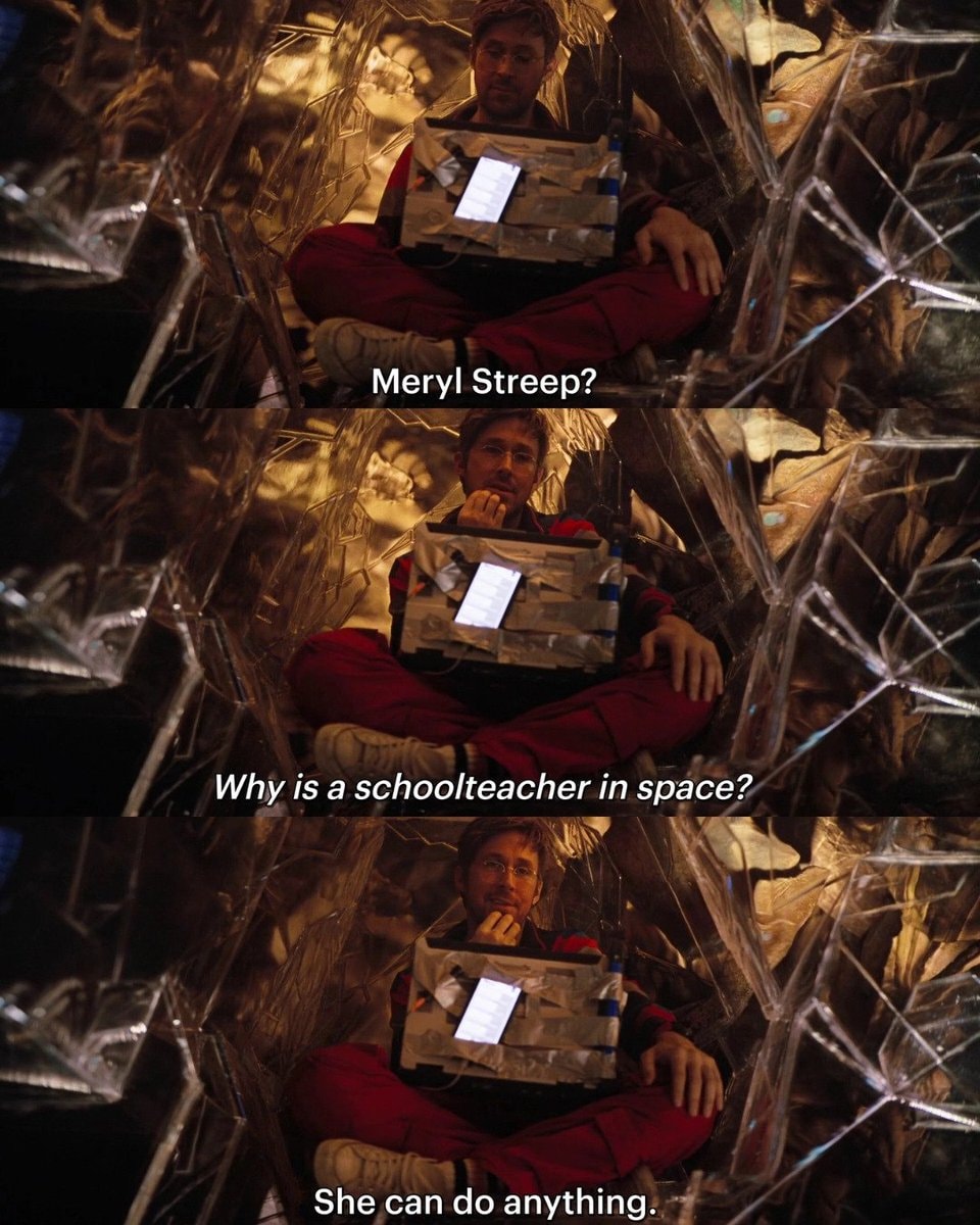 Meryl Streep schoolteacher in space