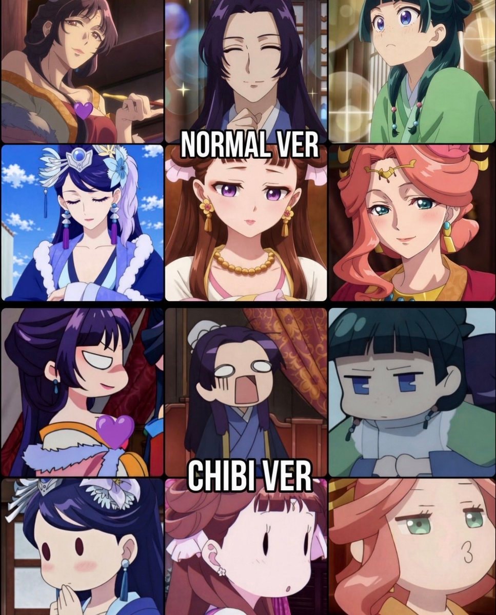anime normal vs chibi ver