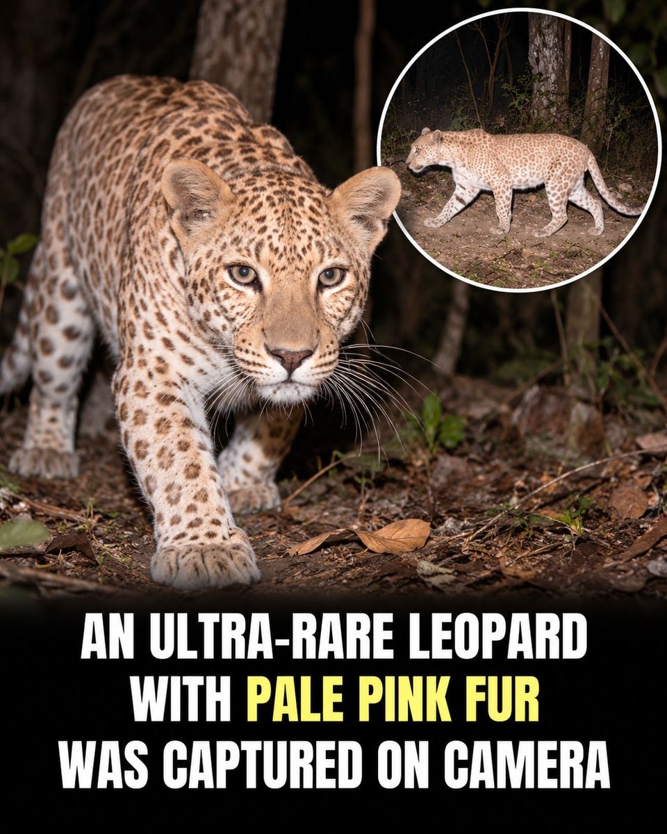 Ultra-rare pale pink leopard spotted
