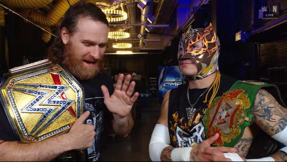Sami Zayn and Penta on SmackDown