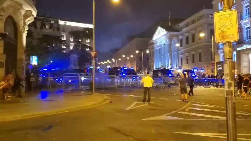 Spain National Police disperse Ceuta protest