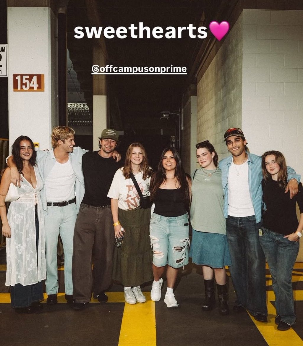 The Off Campus Cast at Noah Kahan concert