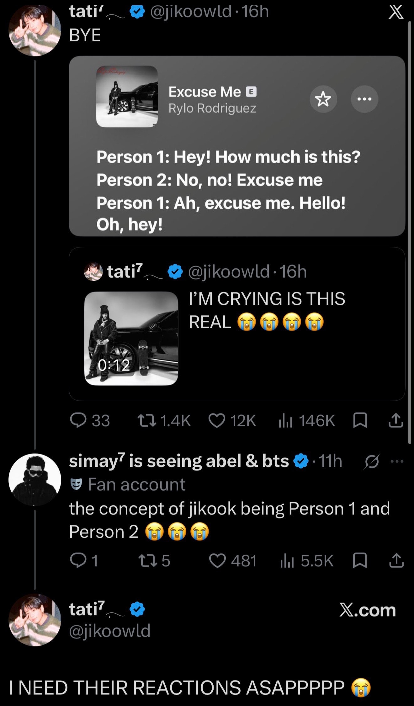 Rylo Rodriguez Excuse Me feat. NoCap Jimin meme sample (photo 2 of 2)