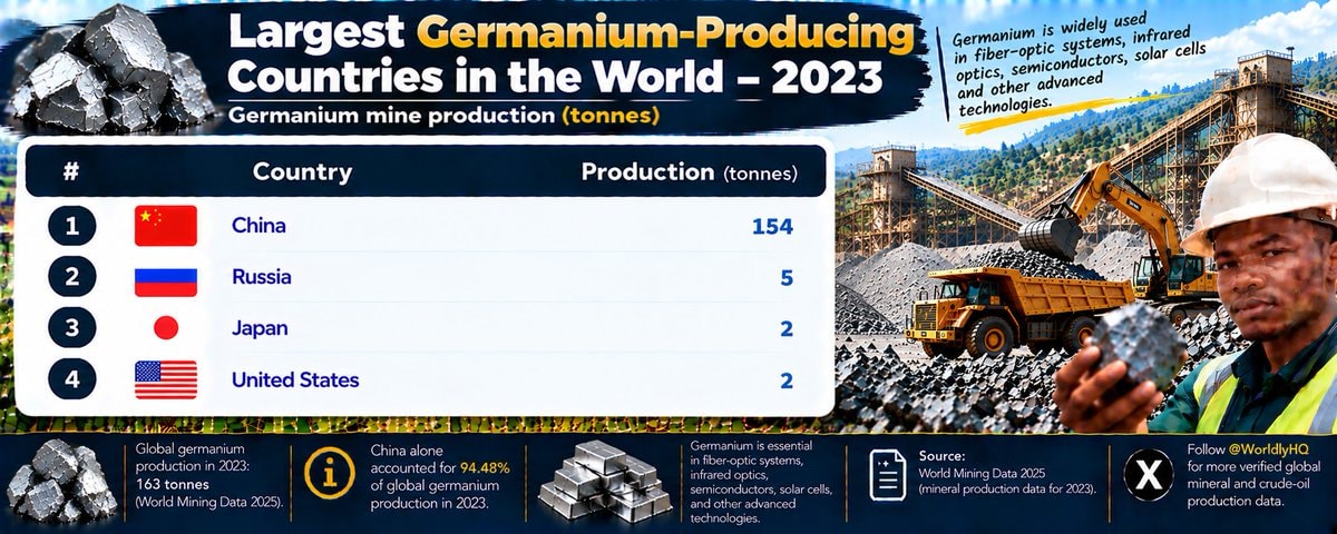 China leads 2023 Germanium production