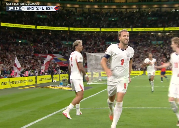 Harry Kane goal for England vs Spain