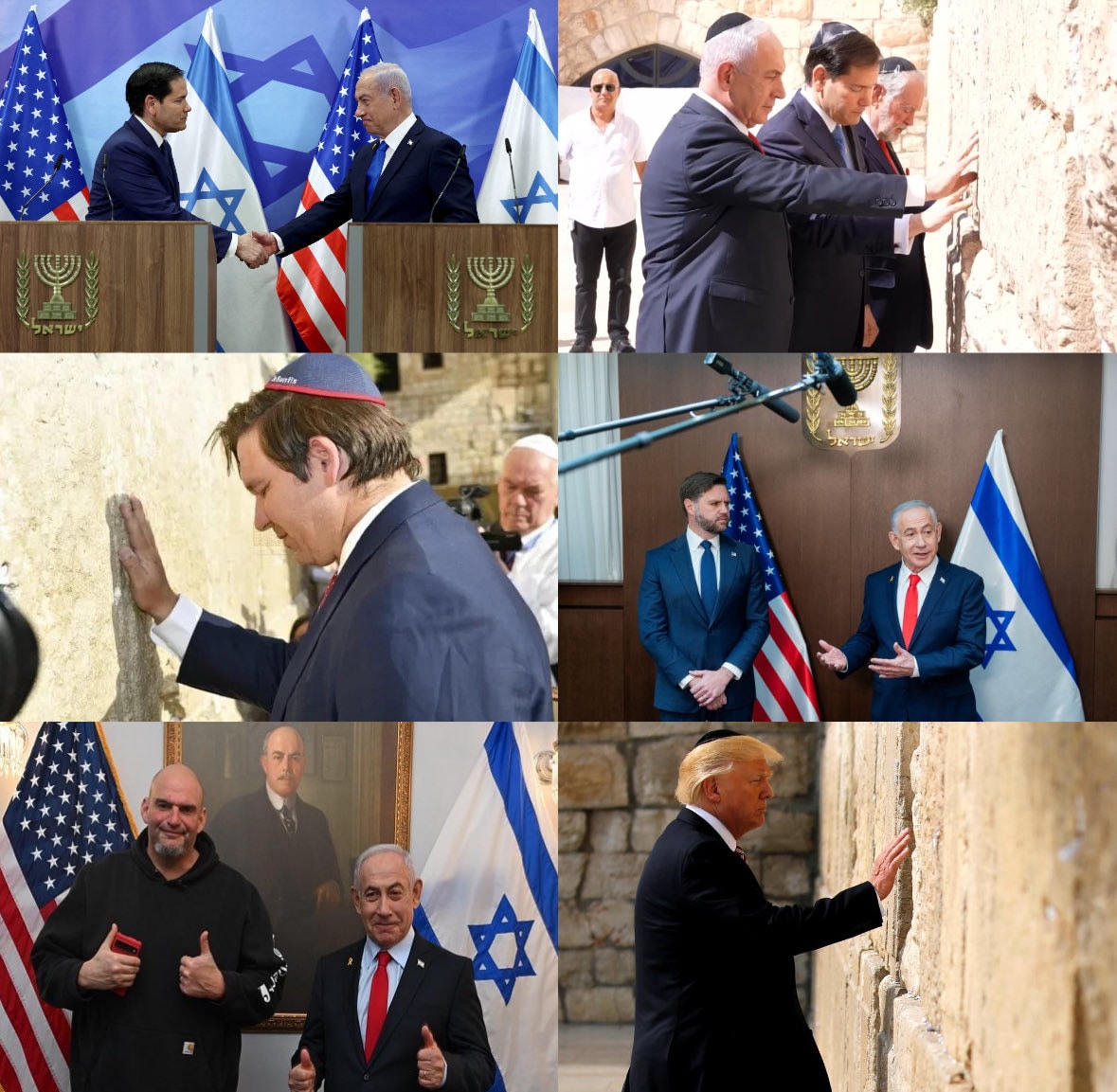 Political figures at the Western Wall Political figures at the Western Wall