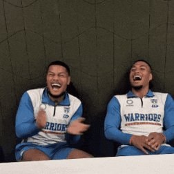 Warriors fans laughing