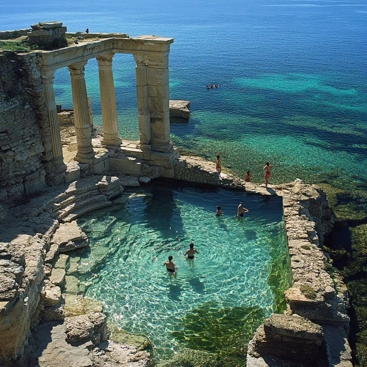 Sardinia Italy ruins pool