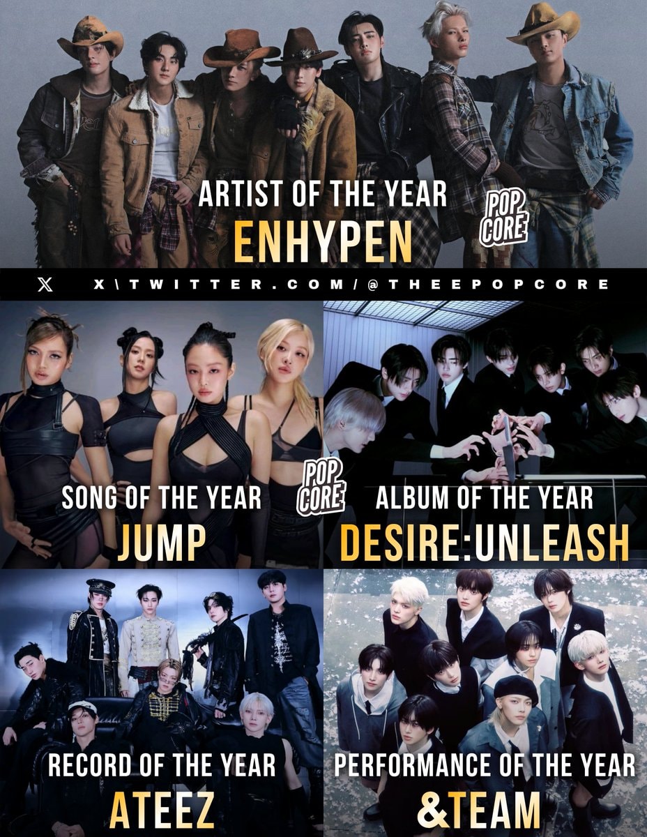 ENHYPEN ATEEZ 2026 Asia Star Entertainer Awards
