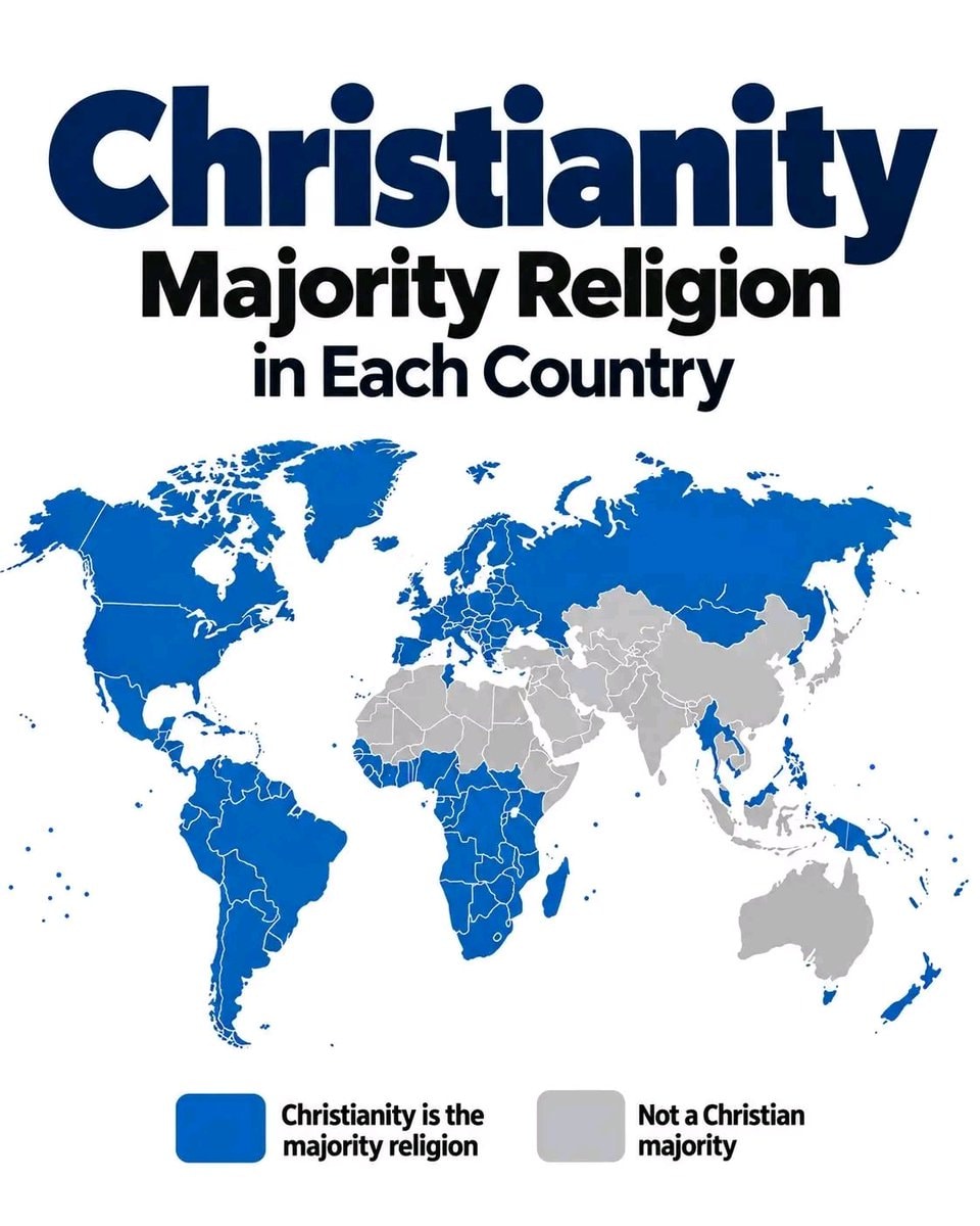Christianity majority by country