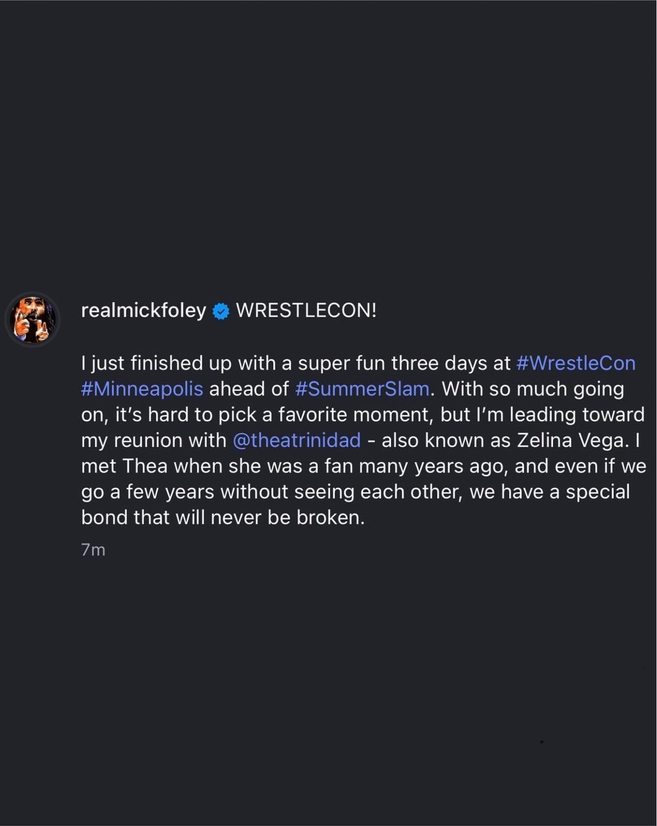 Mick Foley Zelina Vega WrestleCon reunion (photo 2 of 2)