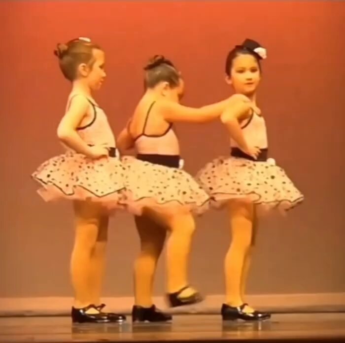Little girl tap dance performance