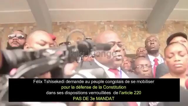 Fรฉlix Tshisekedi calls for mobilization Fรฉlix Tshisekedi calls for mobilization
