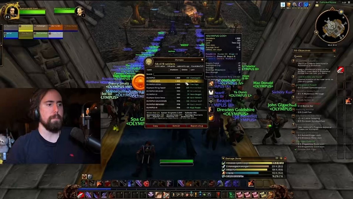 Asmongold directs Olympus guild recruitment
