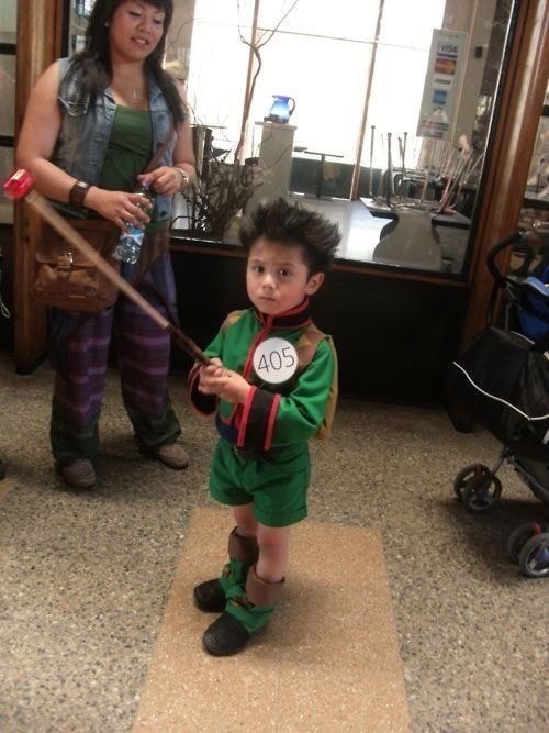 Gon Freecss cosplay with fishing rod
