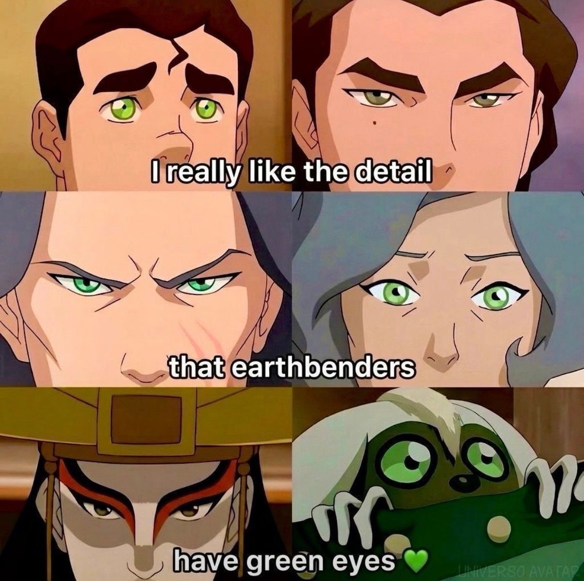 Avatar universe earthbenders eyes