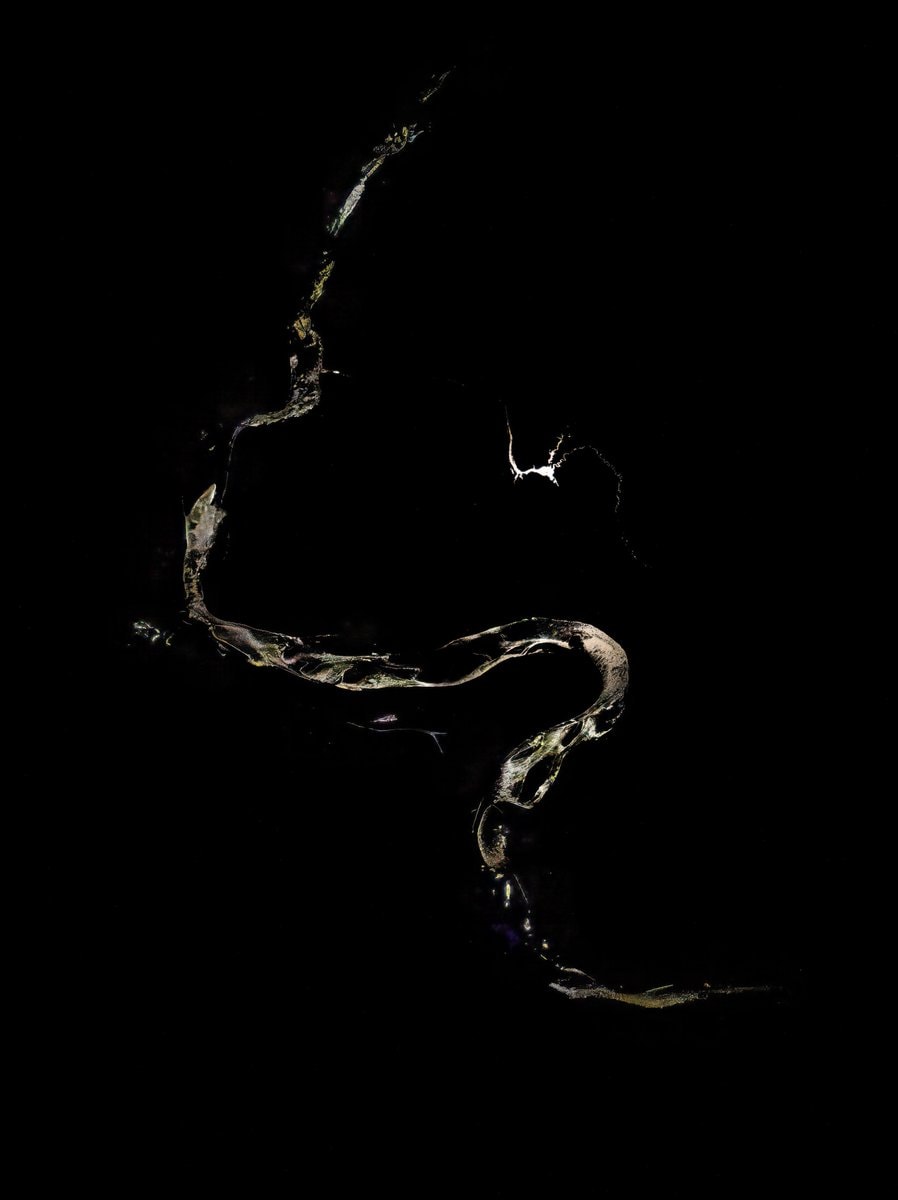 Amazon river moonlight from space Amazon river moonlight from space